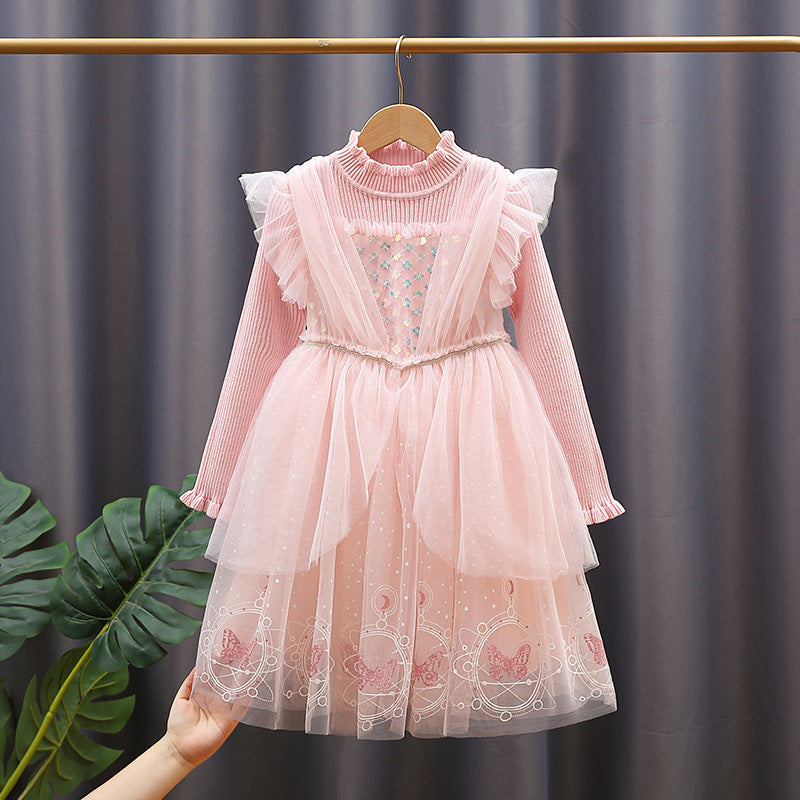 Girls Festive Dress in Princess Style Mune Fashion