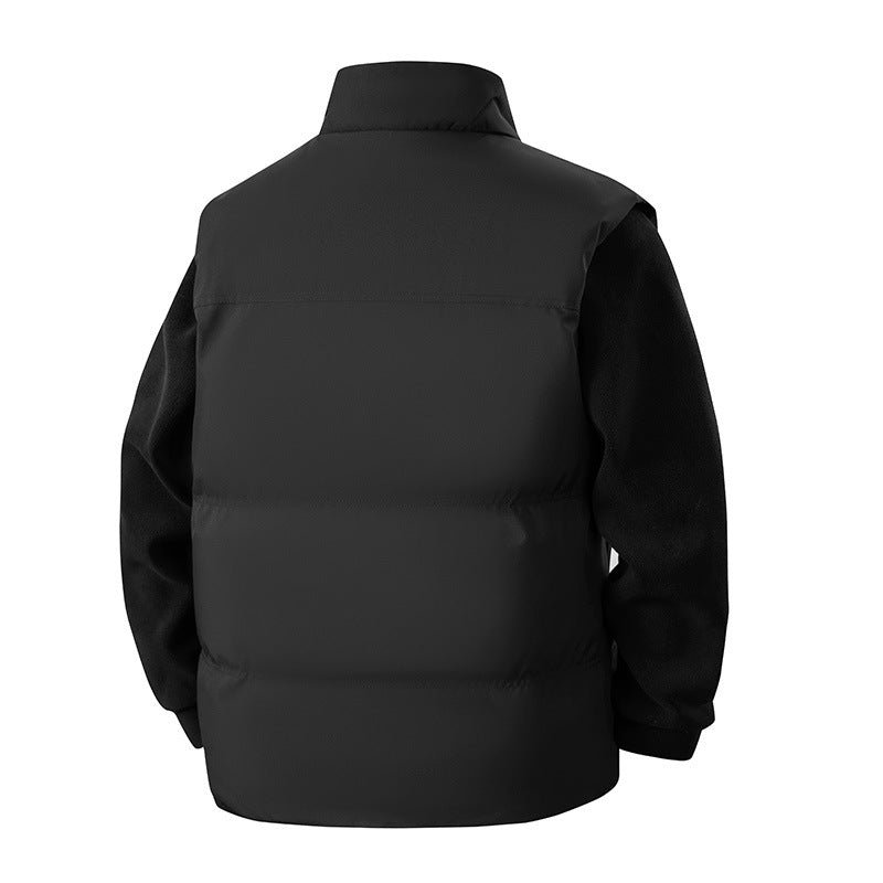 Men's padded sleeveless thermal vest with stand-up collar and zippered pockets Mune Fashion