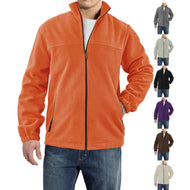 Men's fleece jacket with zipper, stand-up collar and zip pockets Mune Fashion