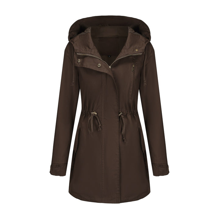 Women's lightweight parka with hood, drawstring and concealed zip Mune Fashion