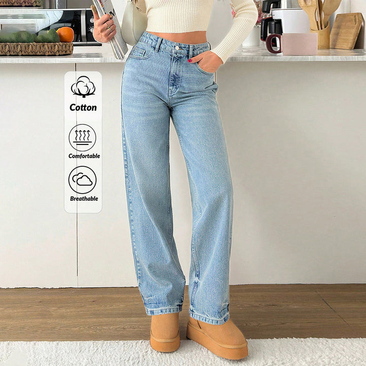 Women Relaxed-Fit High-Waist Jogger-Jeans with elastic ankle finish Mune Fashion