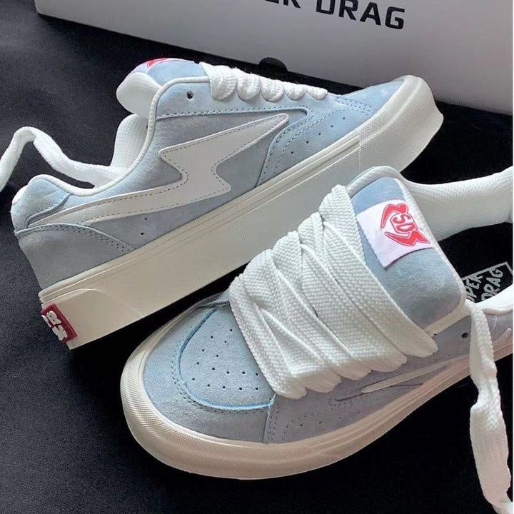 Women Sporting Sneakers with High-Quality Suede and Mesh Combination Mune Fashion