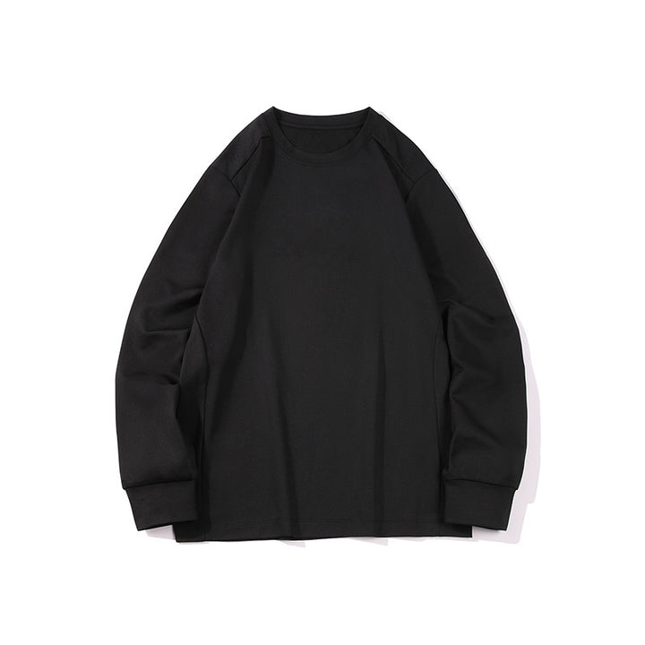 Men's Oversized Long Sleeve Shirt made of heavy cotton jersey with round neck and ribbed cuffs Mune Fashion