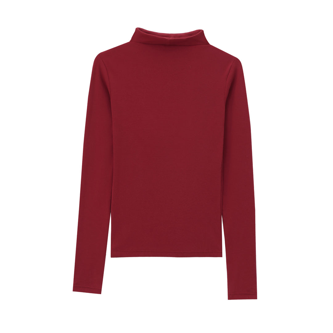 Women's narrow cut stretch roll-neck pullover made of fine knit Mune Fashion