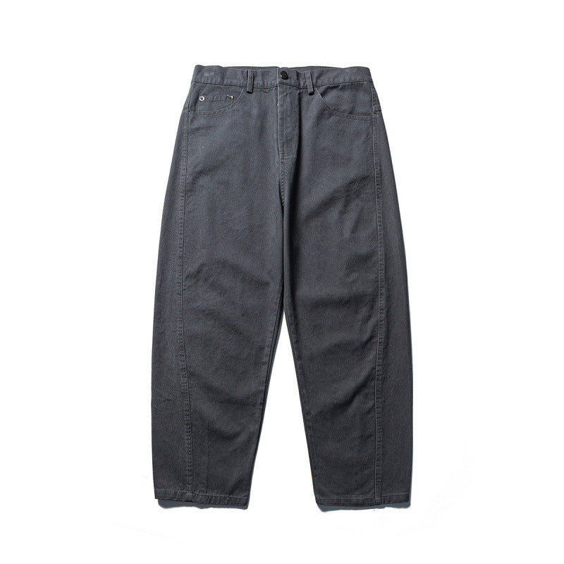 Men's tapered twill pants with high waist and five pockets Mune Fashion