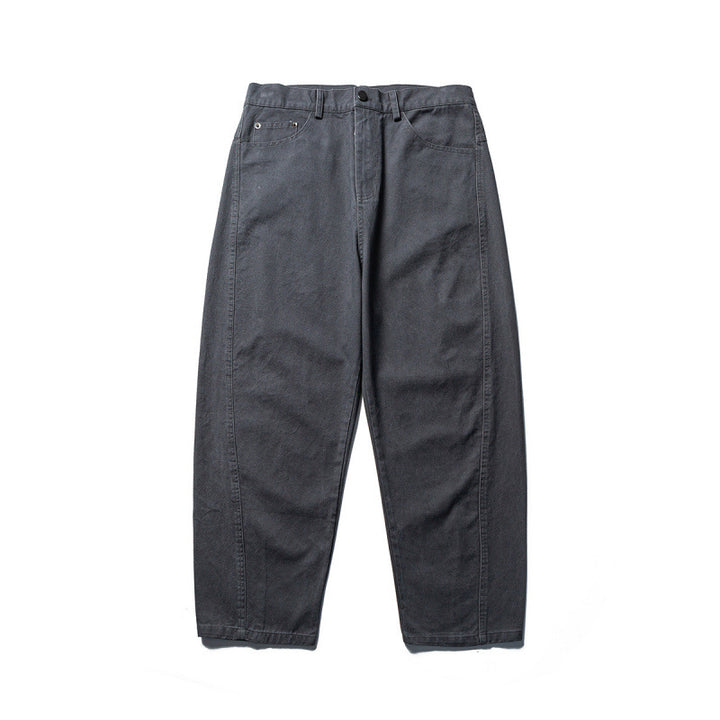 Men's tapered twill pants with high waist and five pockets Mune Fashion