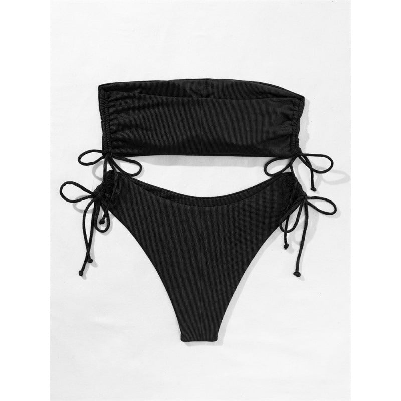 Women's bandeau bikini with adjustable ruching Mune Fashion