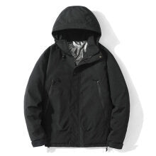 Men's Lightweight Hooded Jacket made of Softshell with Thermal Lining and Minimalist Zip Pockets Mune Fashion