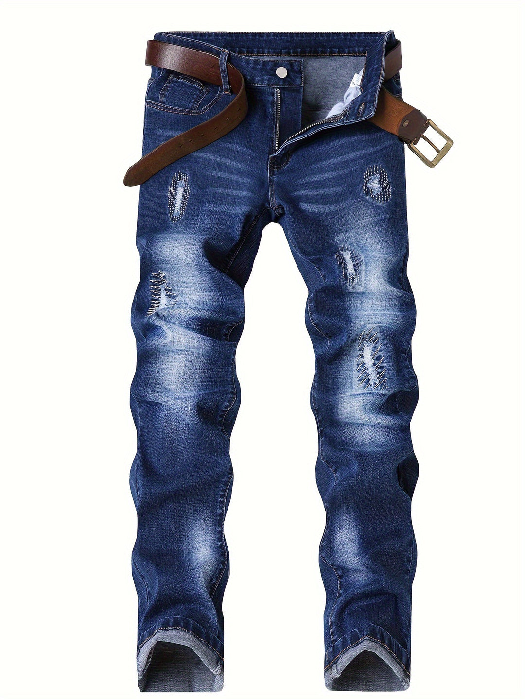 Men's Elegant Slim-Fit Jeans with Trendy Washing Effects Mune Fashion