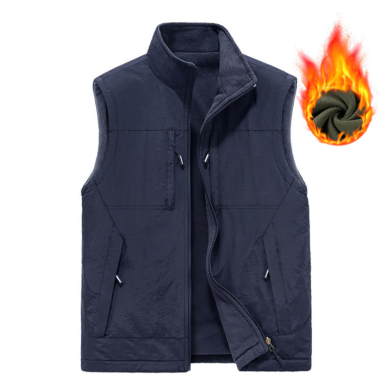 Men's Reversible Vest with Fleece Lining Mune Fashion