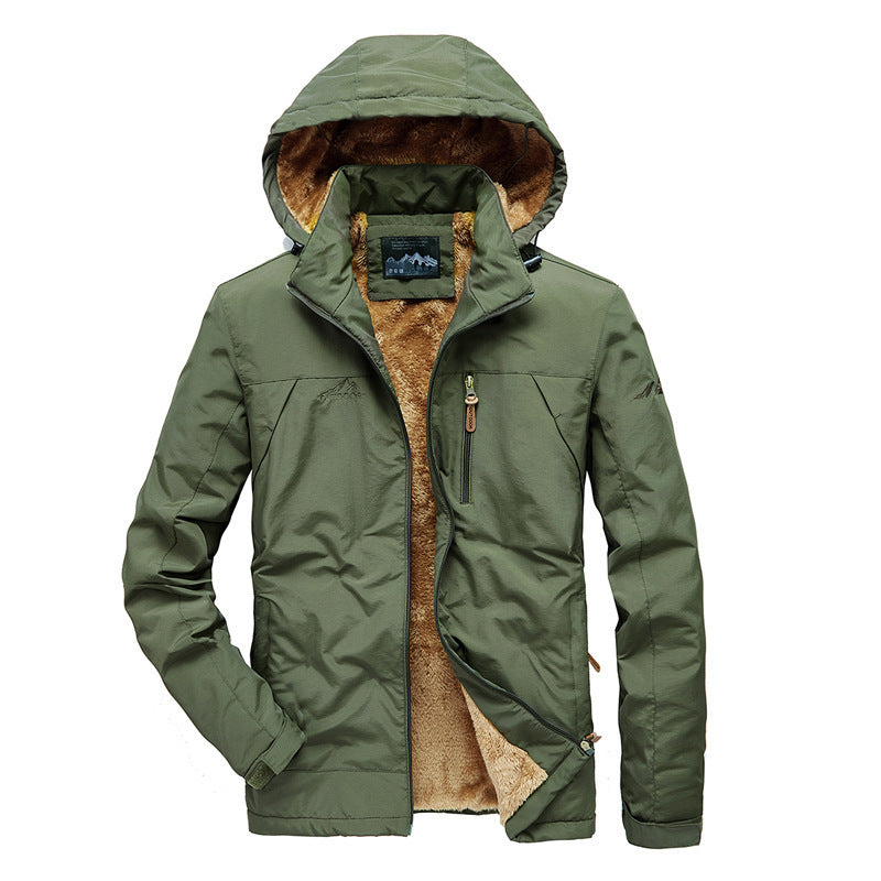 Men's insulated hooded jacket with teddy fleece lining and windproof shell Mune Fashion