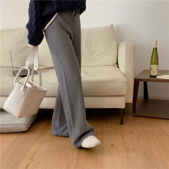 Women's Elegant Wide Knit Pants Mune Fashion