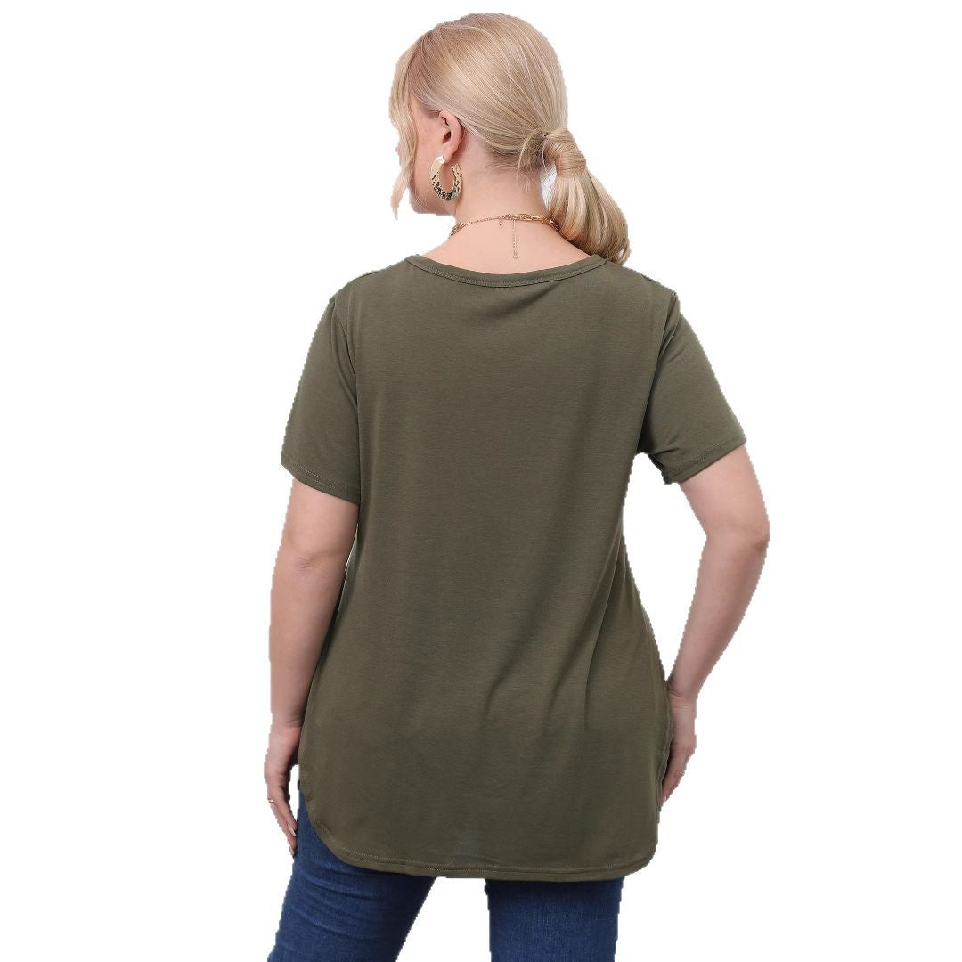 Women's casual T-shirt with side pockets Mune Fashion