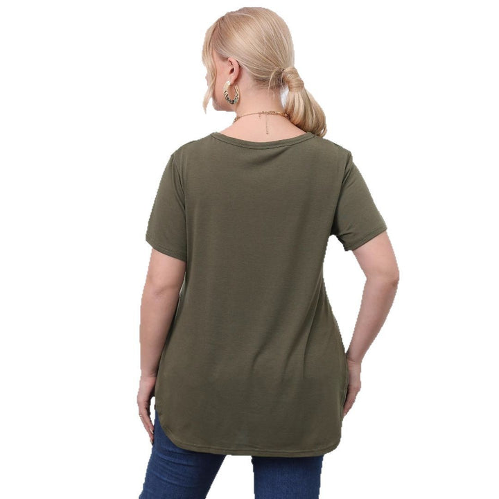 Women's casual T-shirt with side pockets Mune Fashion