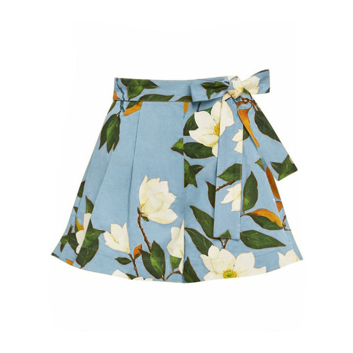 Women's One-Sided Swimsuit with Floral Design and Elegant Bow Detail Mune Fashion