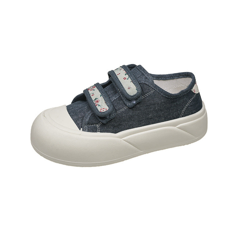 Women's sneakers with double Velcro closure and floral details Mune Fashion