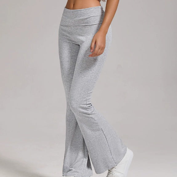 Women's high-waisted stretch flare yoga pants with shaping waistband Mune Fashion
