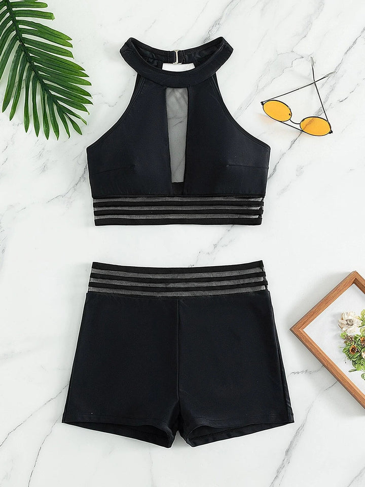 Ladies' Sporty Swimsuit with Mesh Details Mune Fashion
