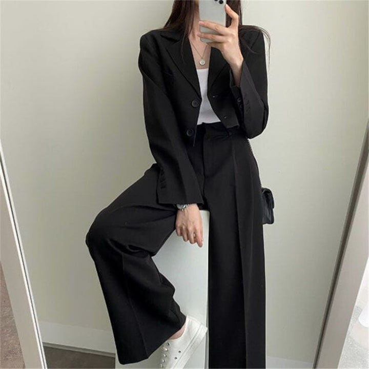 Women's Wide Cut High-Waisted Pants Mune Fashion