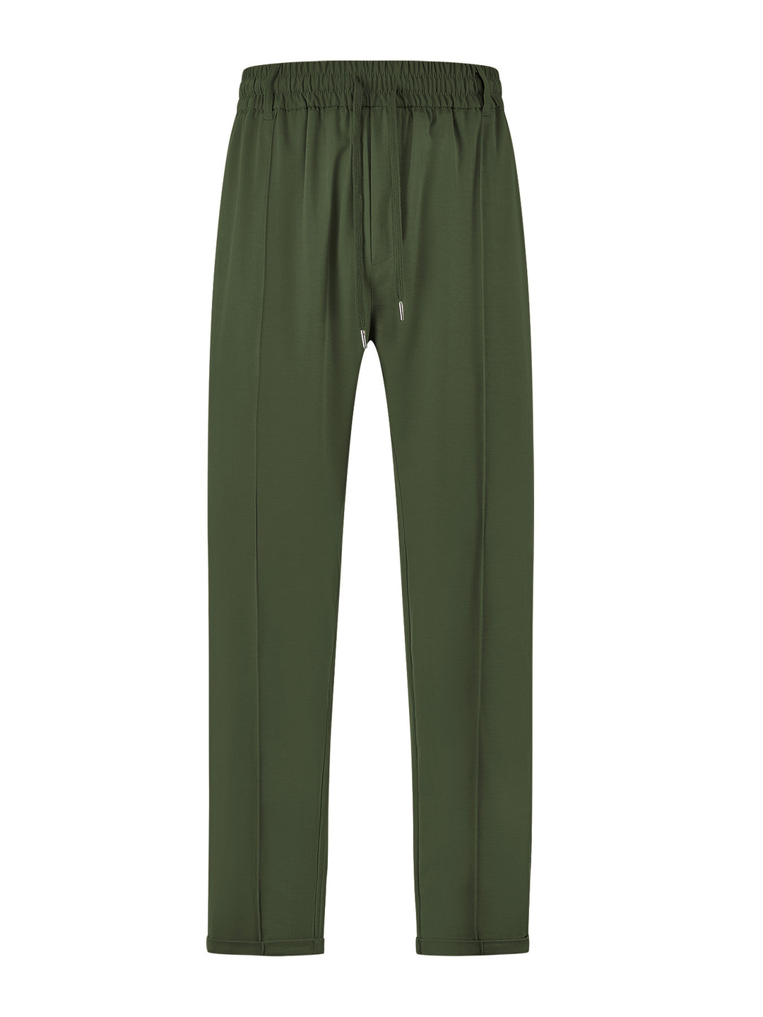 Ladies nan elegant jersey pants with creases, drawstring waistband, and narrow leg fit Mune Fashion