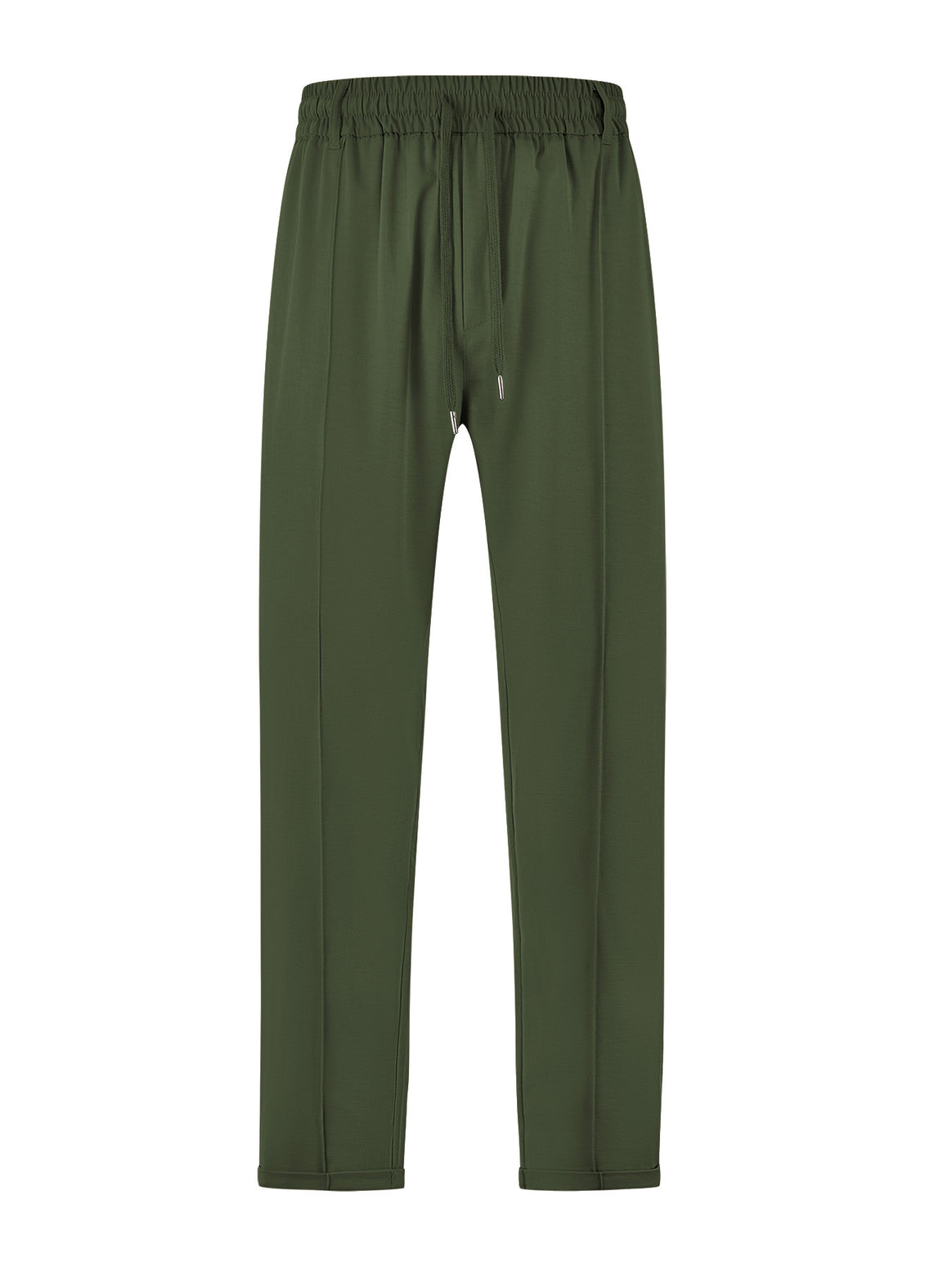 Ladies nan elegant jersey pants with creases, drawstring waistband, and narrow leg fit Mune Fashion