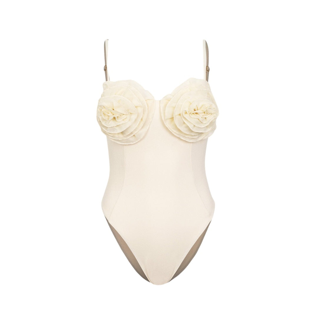 Women's Swimsuit Set with Playful Flower Decorations Mune Fashion