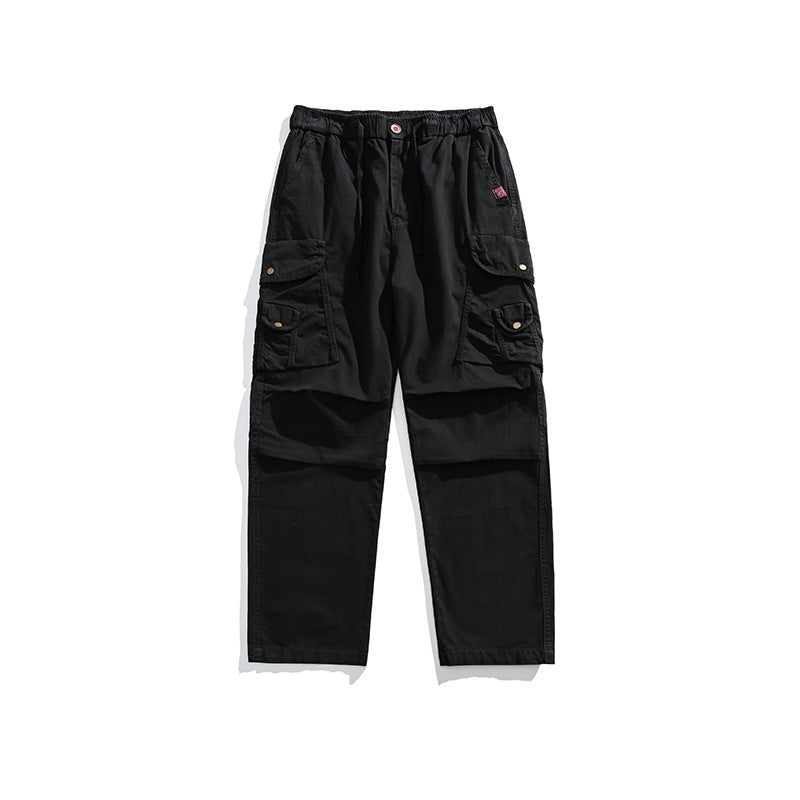 Men's utility cargo pants with elastic waistband, multiple pockets and relaxed fit Drune
