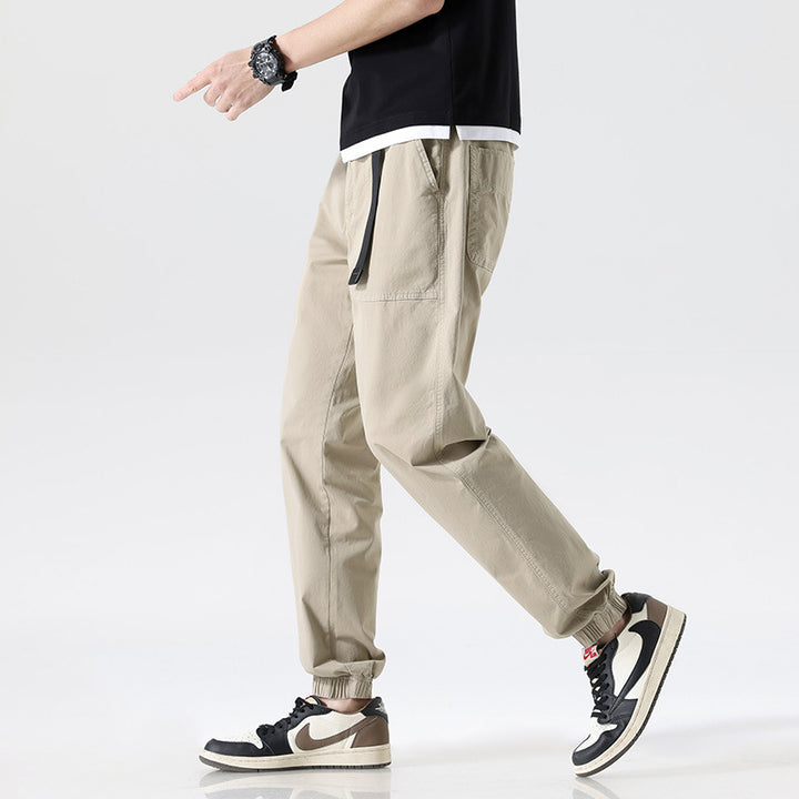 Herren Cargojoggerhose aus Baumwoll-Twill mit Tunnelzugbund und geripptem Knöchelabschluss Mune Fashion