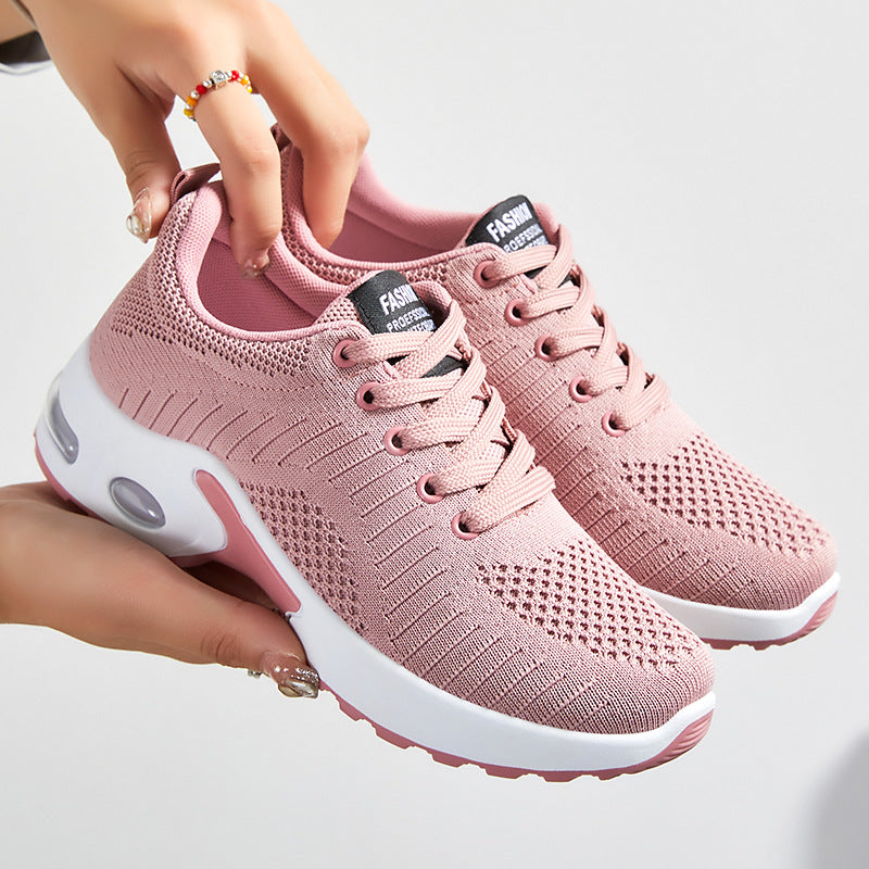 Women's knitted comfort sneaker with visible air unit, pressure-relieving memory footbed inlay and grip profile sole Mune Fashion