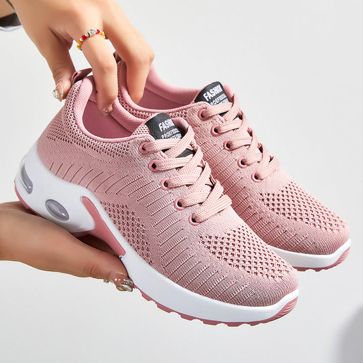 Women's knitted comfort sneaker with visible air unit, pressure-relieving memory footbed inlay and grip profile sole Mune Fashion