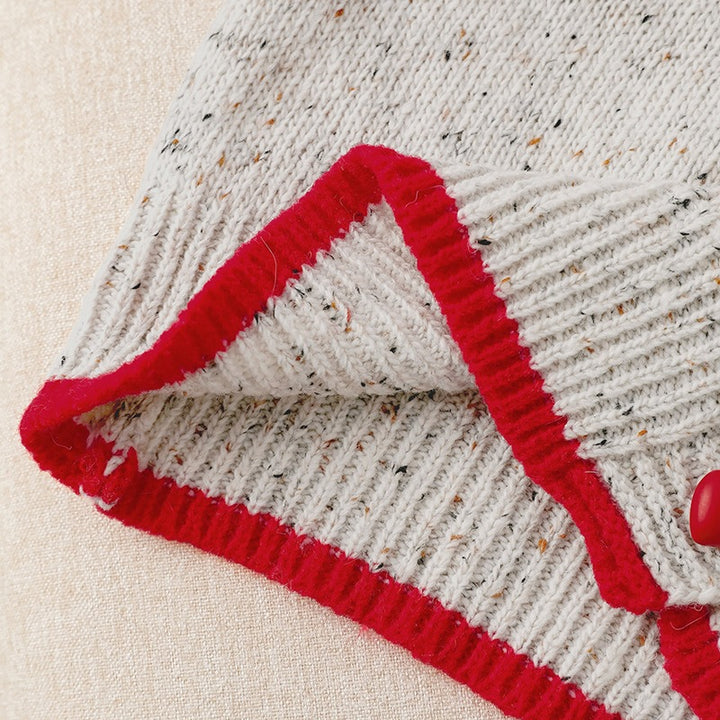 Women Playful Knit Cardigan with Heart Buttons Mune Fashion