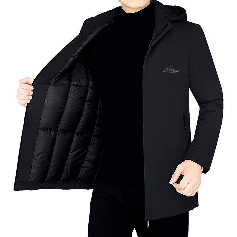 Men's hooded parka with padded thermal lining and windproof outer shell Mune Fashion