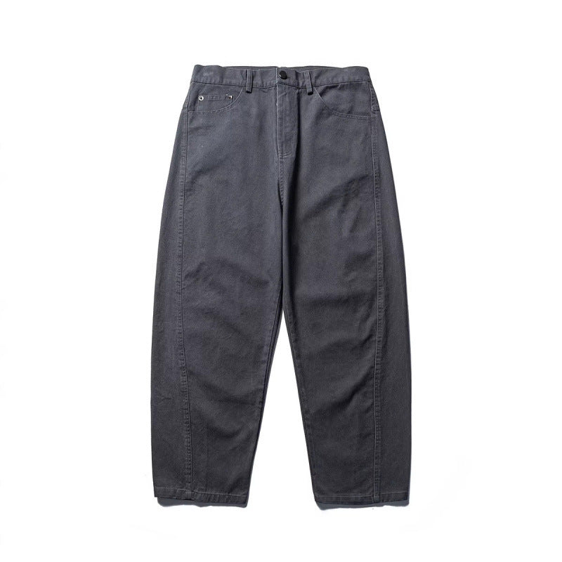 Men's tapered twill pants with high waist and five pockets Mune Fashion