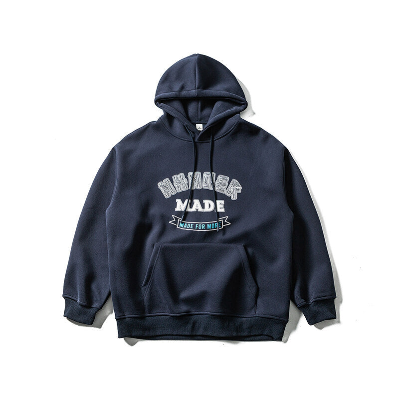 Unisex oversized college-style hoodie with kangaroo pocket Mune Fashion