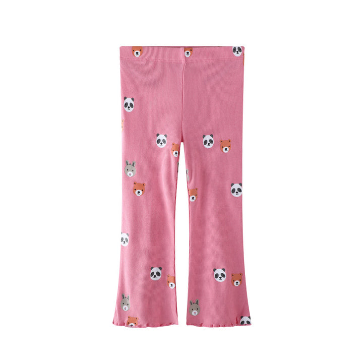 Girls leggings with playful animal faces Mune Fashion