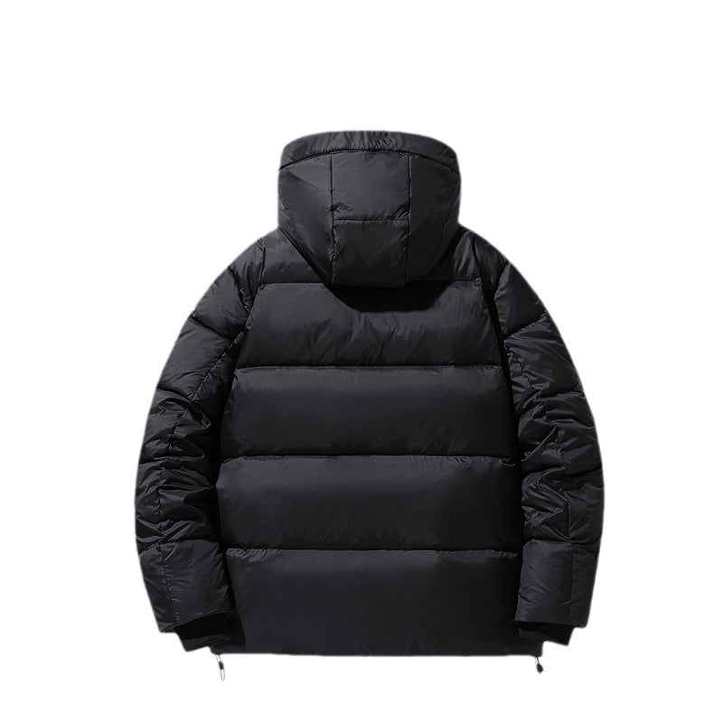 Men's volume quilted jacket with hood, water-repellent shell and drawstring Mune Fashion