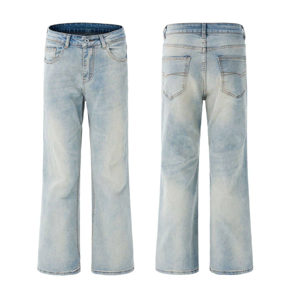 Women's Floor-Length Flared Denim Jeans with Extra Wide Leg and Low Waistline Mune Fashion