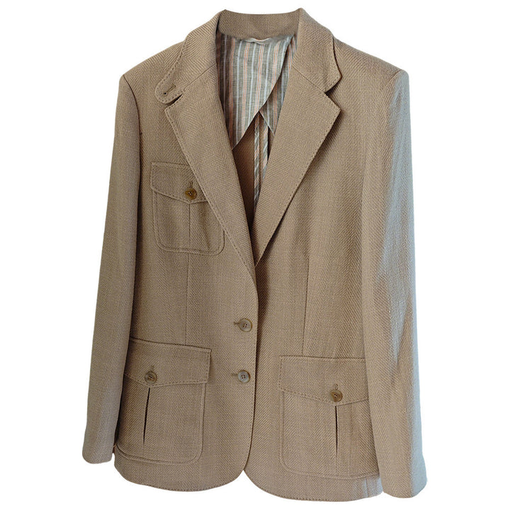 Ladies Elegant and Versatile Linen Blazer Mune Fashion