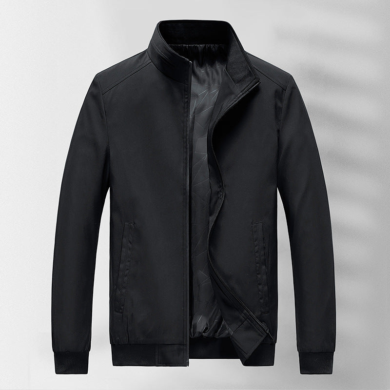 Men's Lightweight Quilted Bomber Jacket with Stand-up Collar, Padded Inner Lining and Ribbed Cuffs Mune Fashion