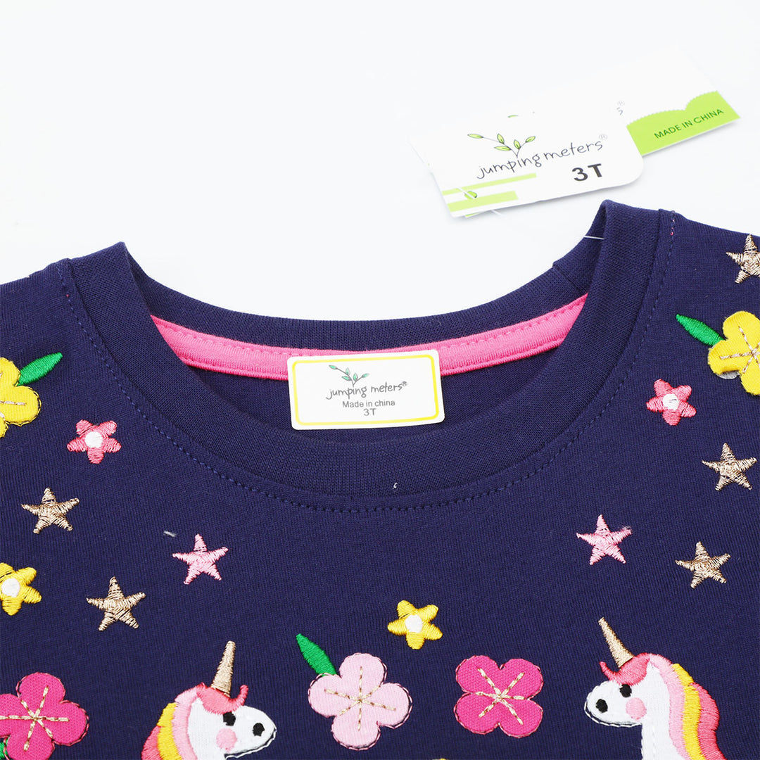 Girls cotton dress with enchanting unicorn and flower designs Mune Fashion