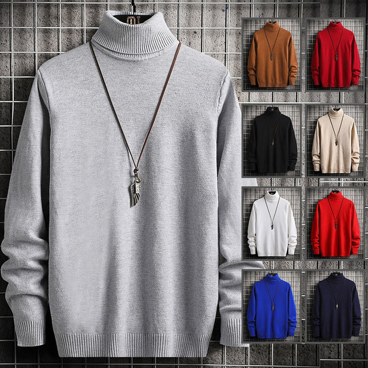 Men's high-quality thermal turtleneck sweater made of cotton blend with a soft feel and ribbed cuffs Mune Fashion