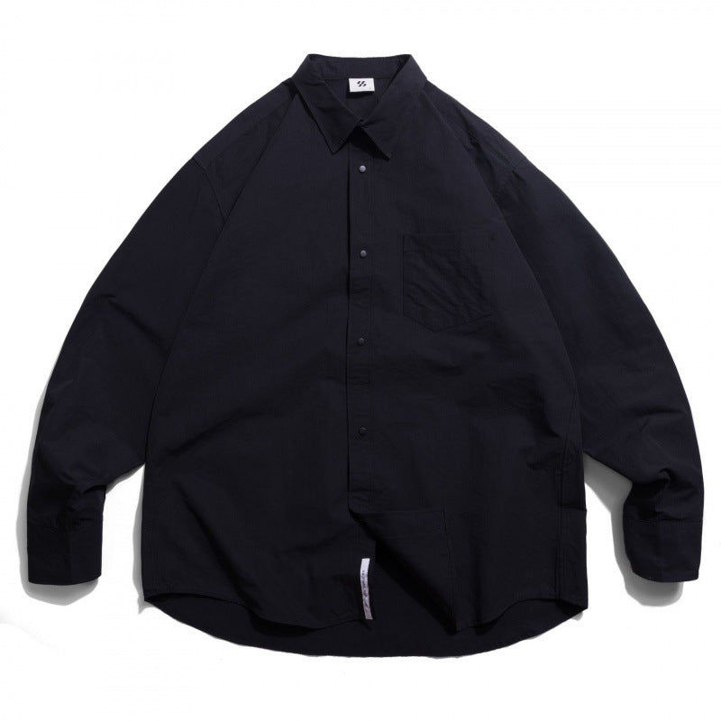 Unisex Oversize Shirt made of lightweight cotton blend with dropped shoulder and chest pocket Mune Fashion