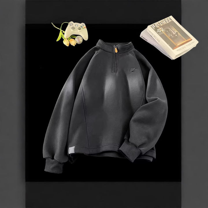 Ladies Urban Fleece Pullover with Stand-up Collar Mune Fashion