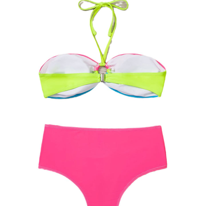 Women's bandeau bikini with contrasting color combinations Mune Fashion