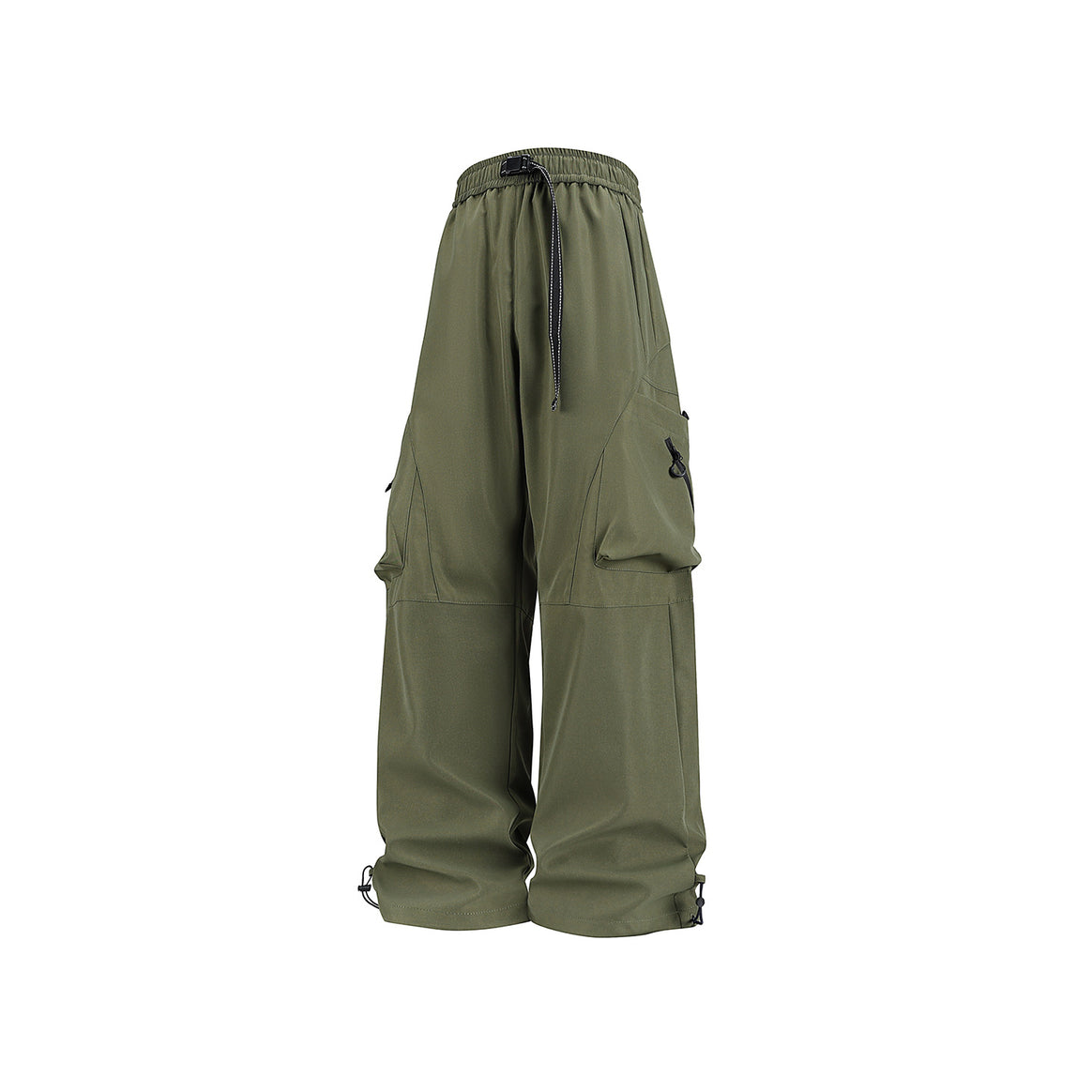 Herren Baggy-Cargo-Hose im Tech-Utility-Stil mit großvolumigen Klapptaschen, elastischem Bund und verstellbarem Kordelsaum Mune Fashion
