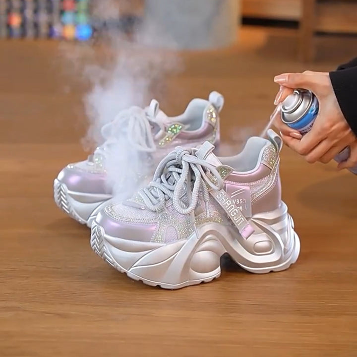 Ladies Chunky Sneakers with reflective elements and innovative cushioning Mune Fashion