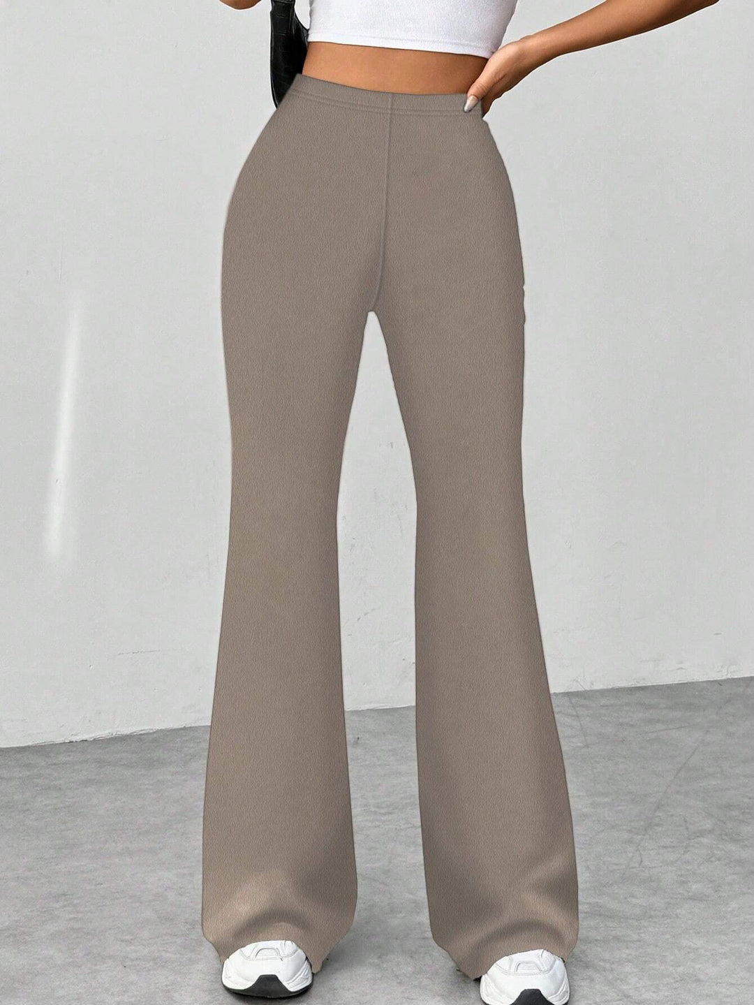Ladies' Stretch Flared Pants with High Waist and Wide Leg Mune Fashion