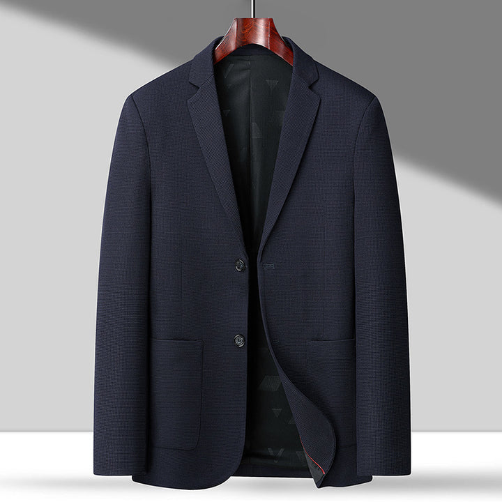 Men's blazer in textured wool blend with patch pockets Mune Fashion