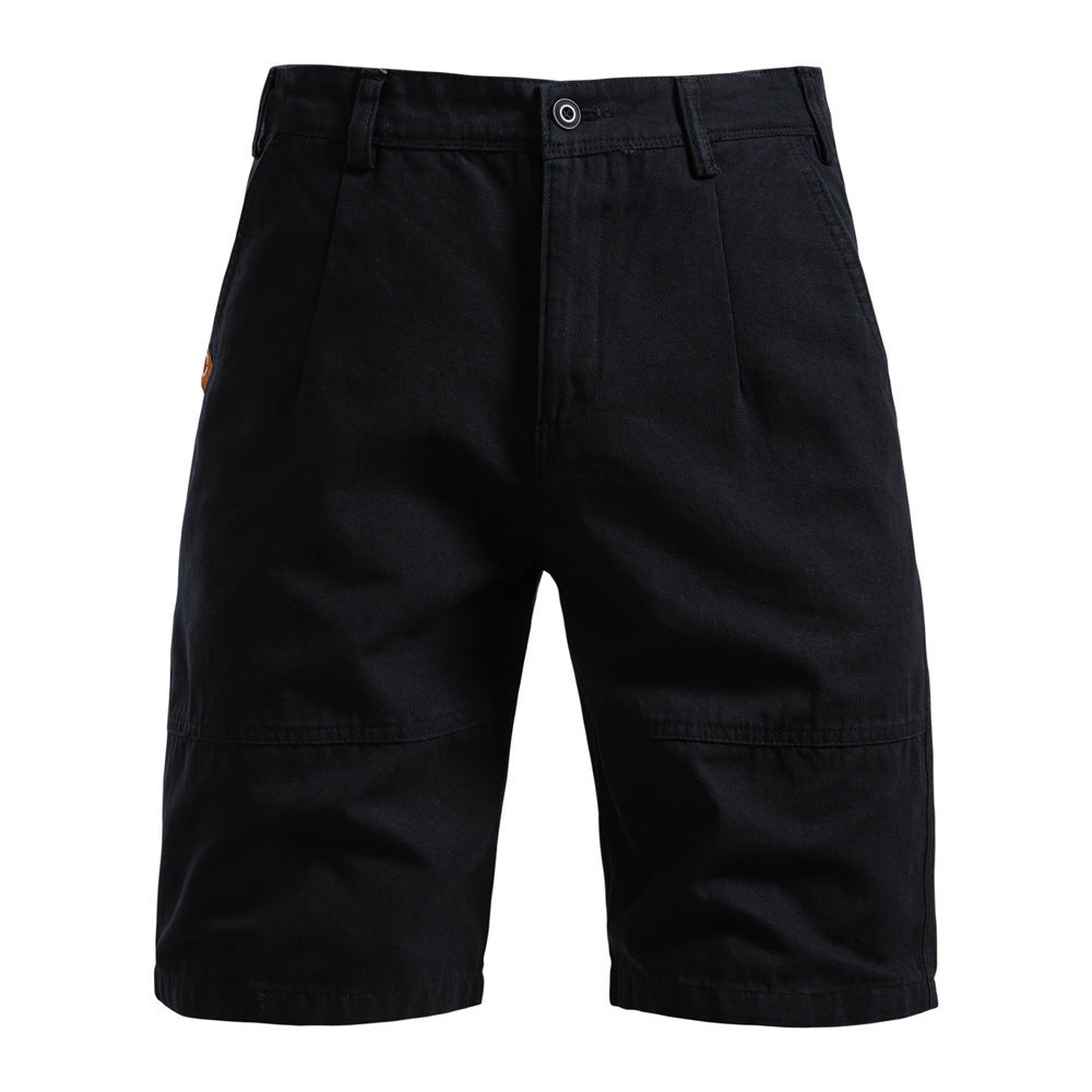 Men's robust cotton twill Bermuda shorts with reinforced knee inserts and relaxed fit Mune Fashion