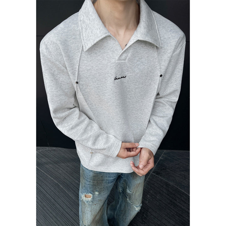 Men's Sporty Long Sleeve Polo Shirt Mune Fashion